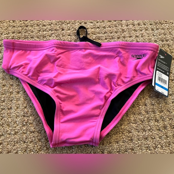NWT pink Speedo swim brief Sizes 36 and 38